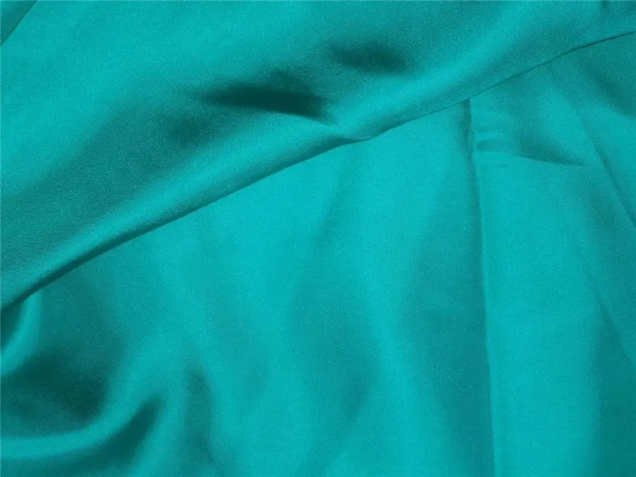 100% SILK TWILL FABRIC 80 GRAMS 44&quot; INCH WIDE TEAL GREEN COLOR