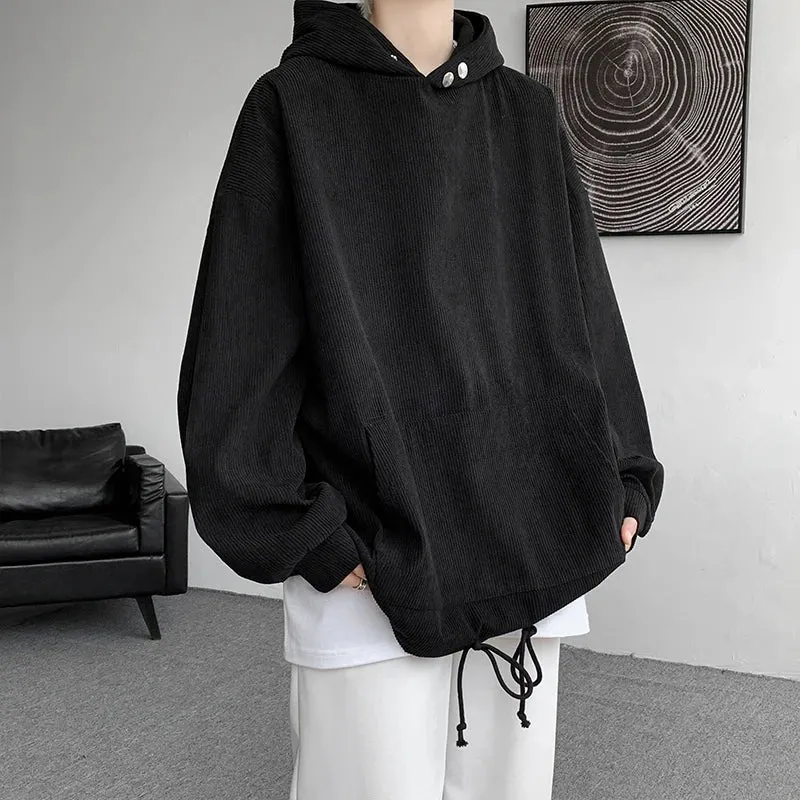 Aidase Harajuku Fashion Stand Collar Hoodie Men 2024 Spring New Coffee Sweatshirt High Quality Baggy Streetwear Male Hooded Hoodies