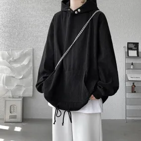 Aidase Harajuku Fashion Stand Collar Hoodie Men 2024 Spring New Coffee Sweatshirt High Quality Baggy Streetwear Male Hooded Hoodies