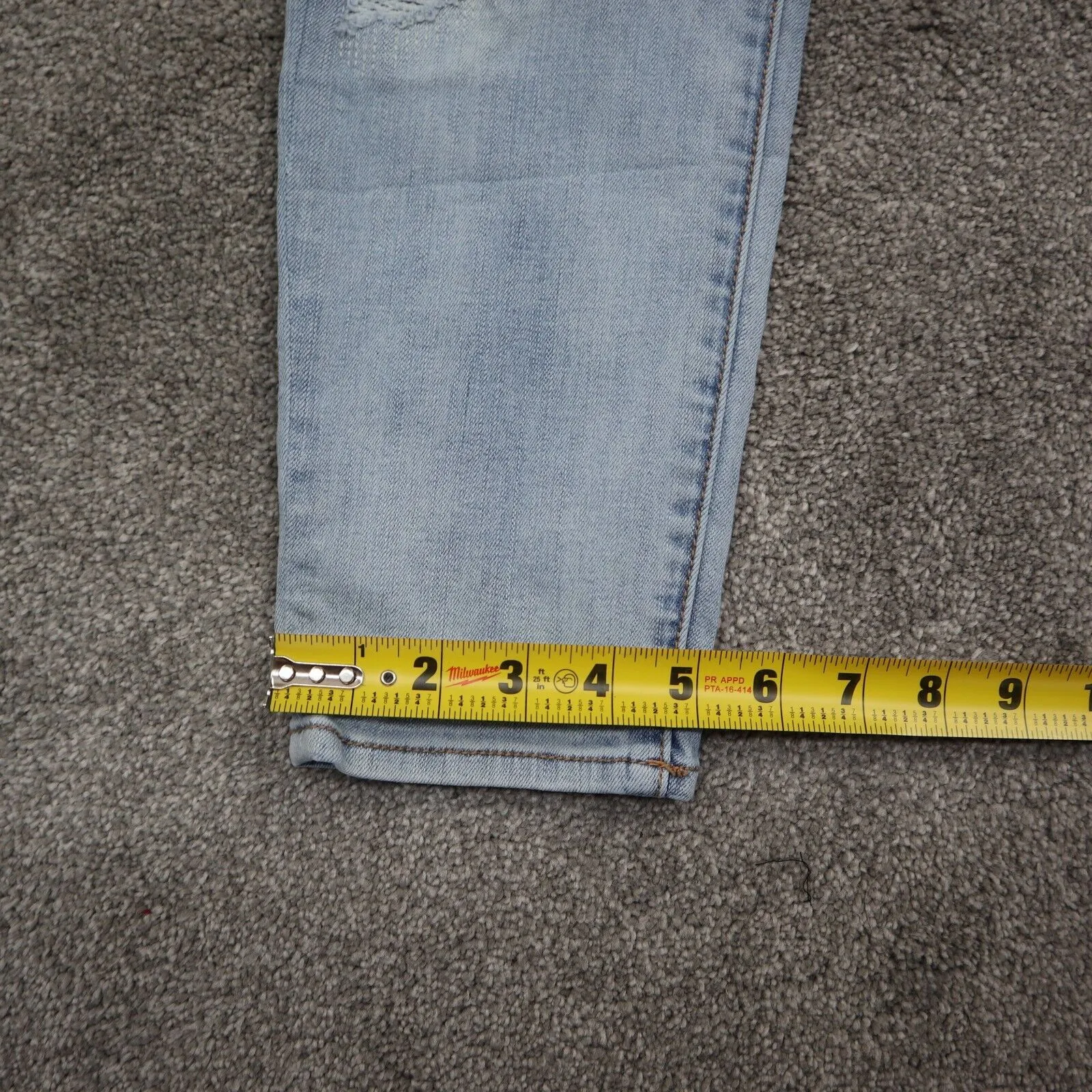 American Eagle Women Skinny Jeans Super Stretch Distressed Mid Rise Blue Size 6