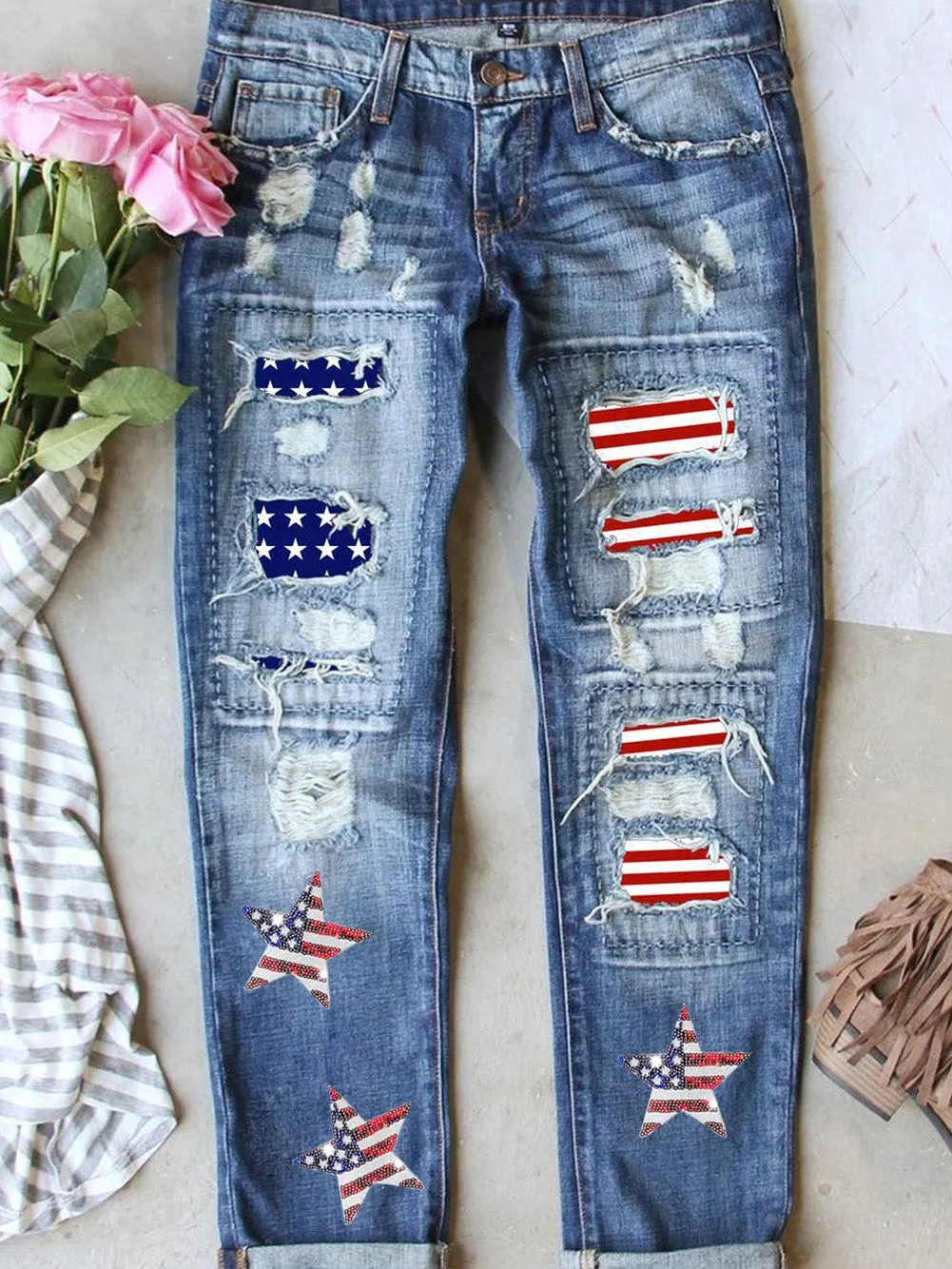 American Flag Jeans