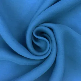 Bell Blue Silk Momie Georgette Fabric