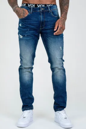 Belmont Tapered Jeans - Mid Blue