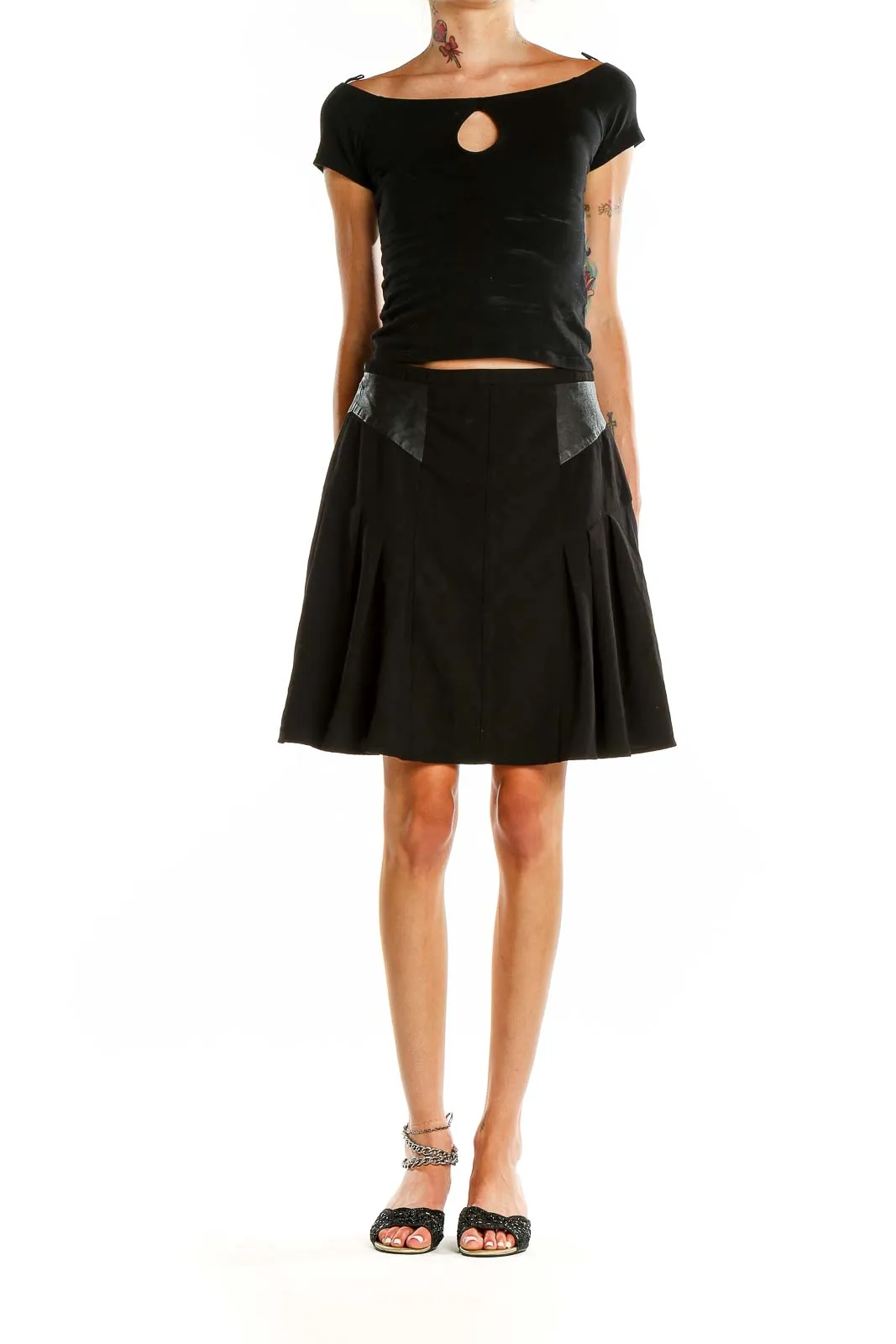 Black Chic Flared Skirt