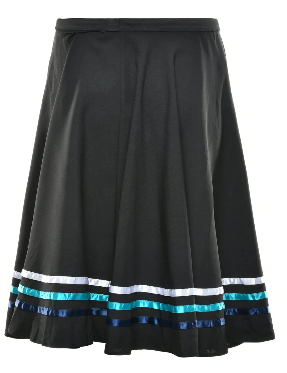 Black Flared Skirt - M