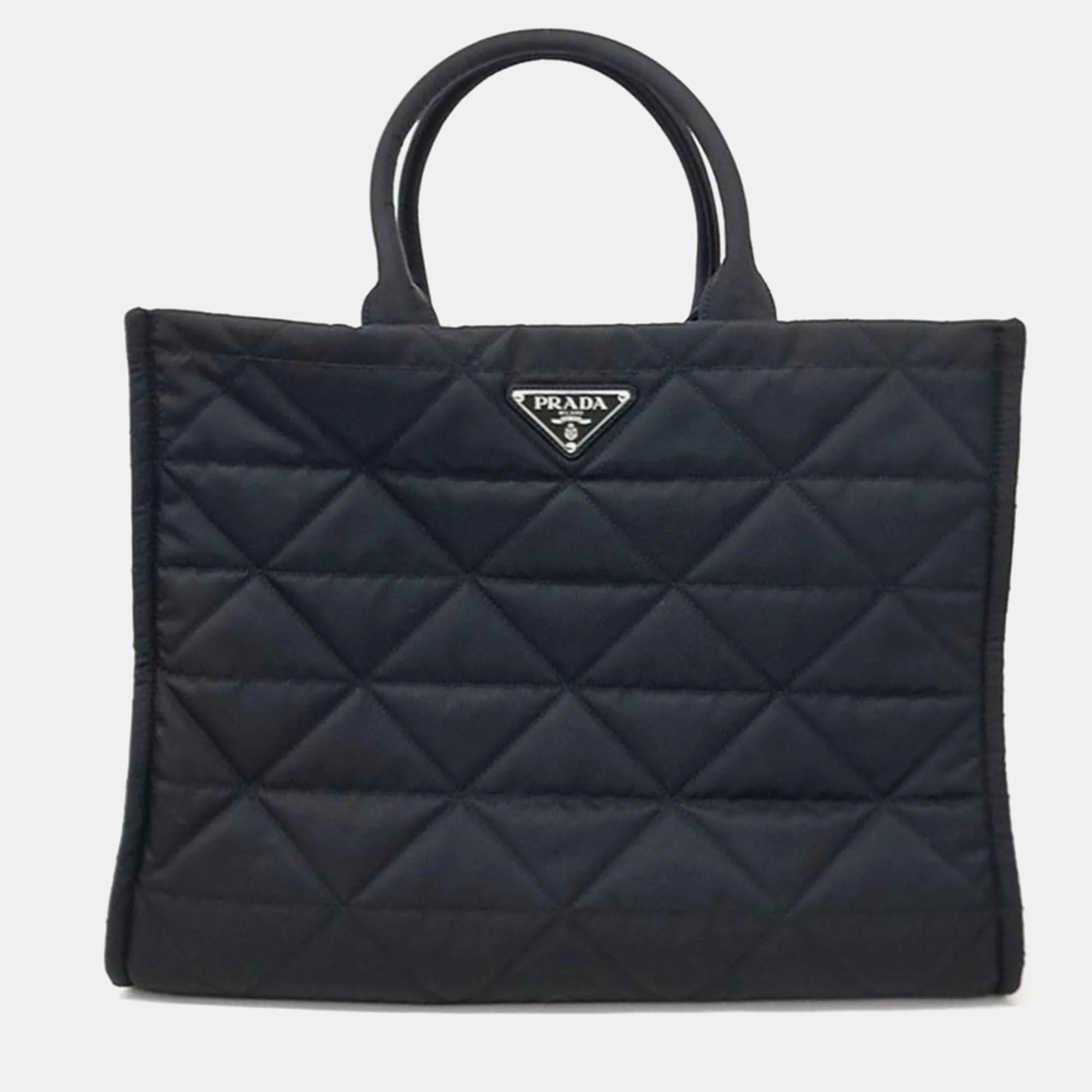 Black Quilted Fabric Tote bag