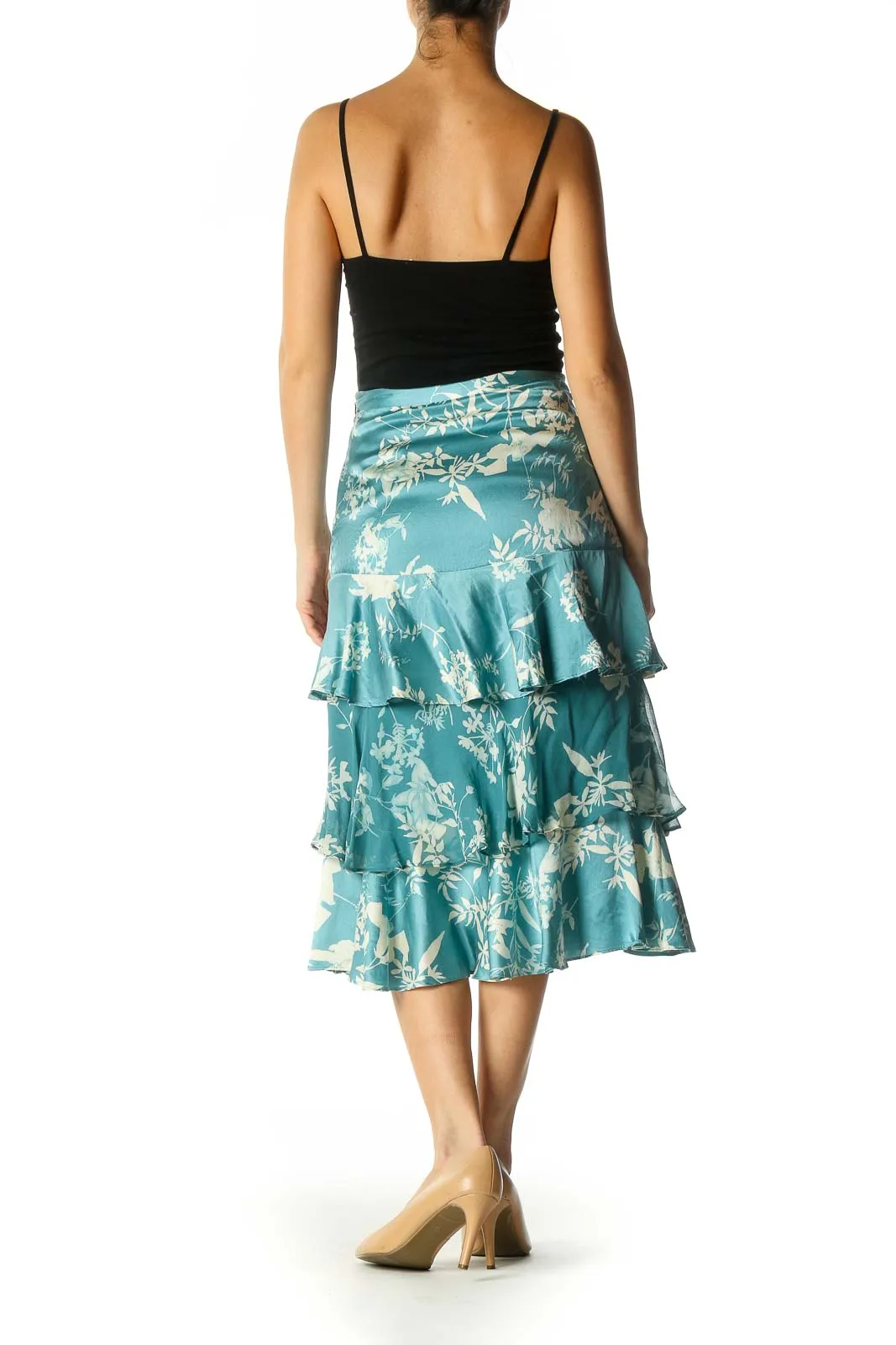 Blue Holiday Flared Skirt