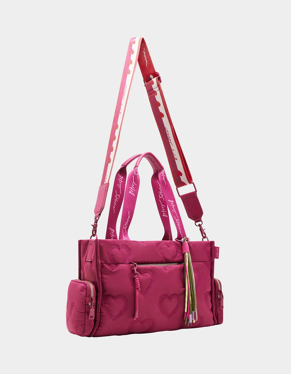 BUNGEE NYLON SATCHEL PINK