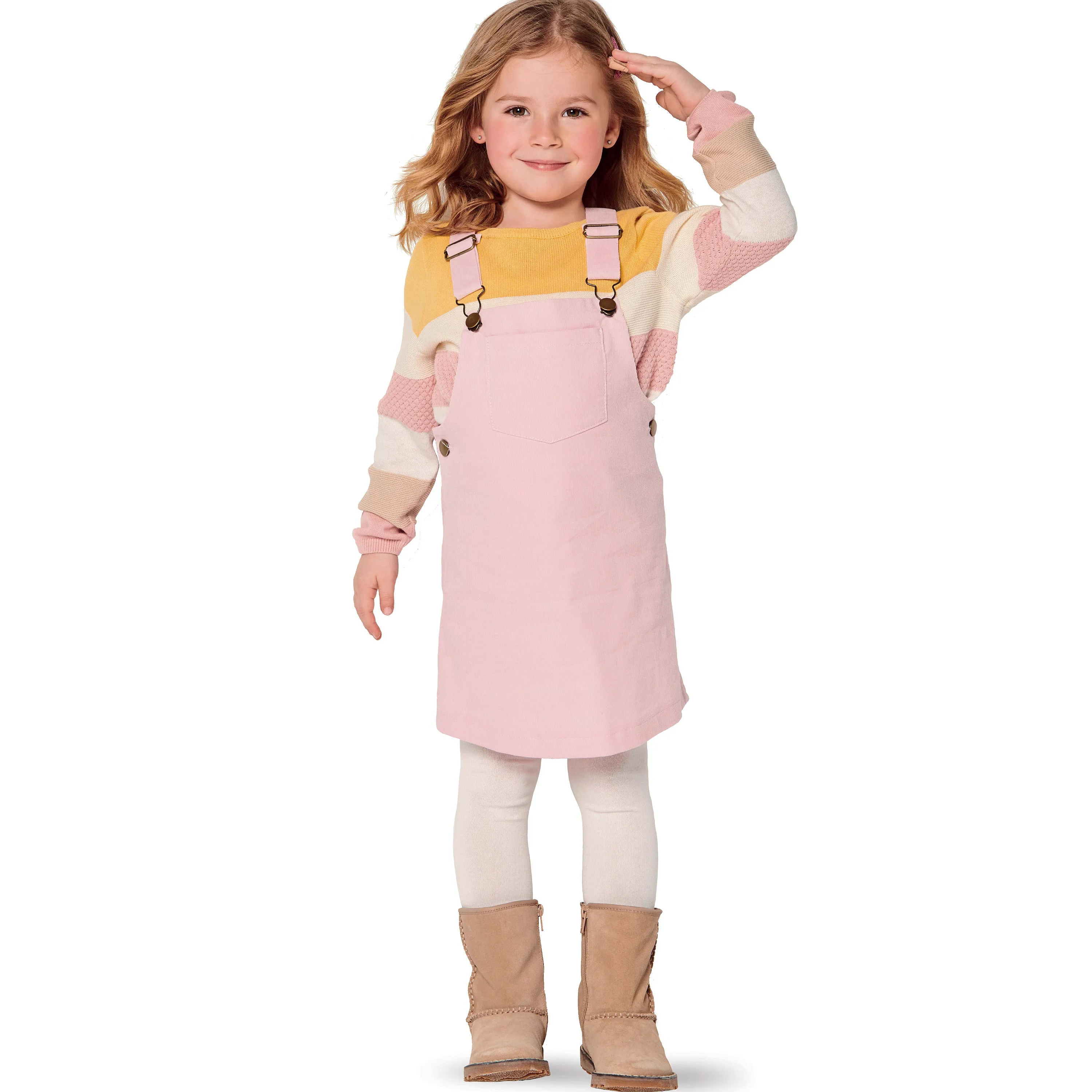 Burda Pattern 9287 Children's Bibbed skirt – Pinafore