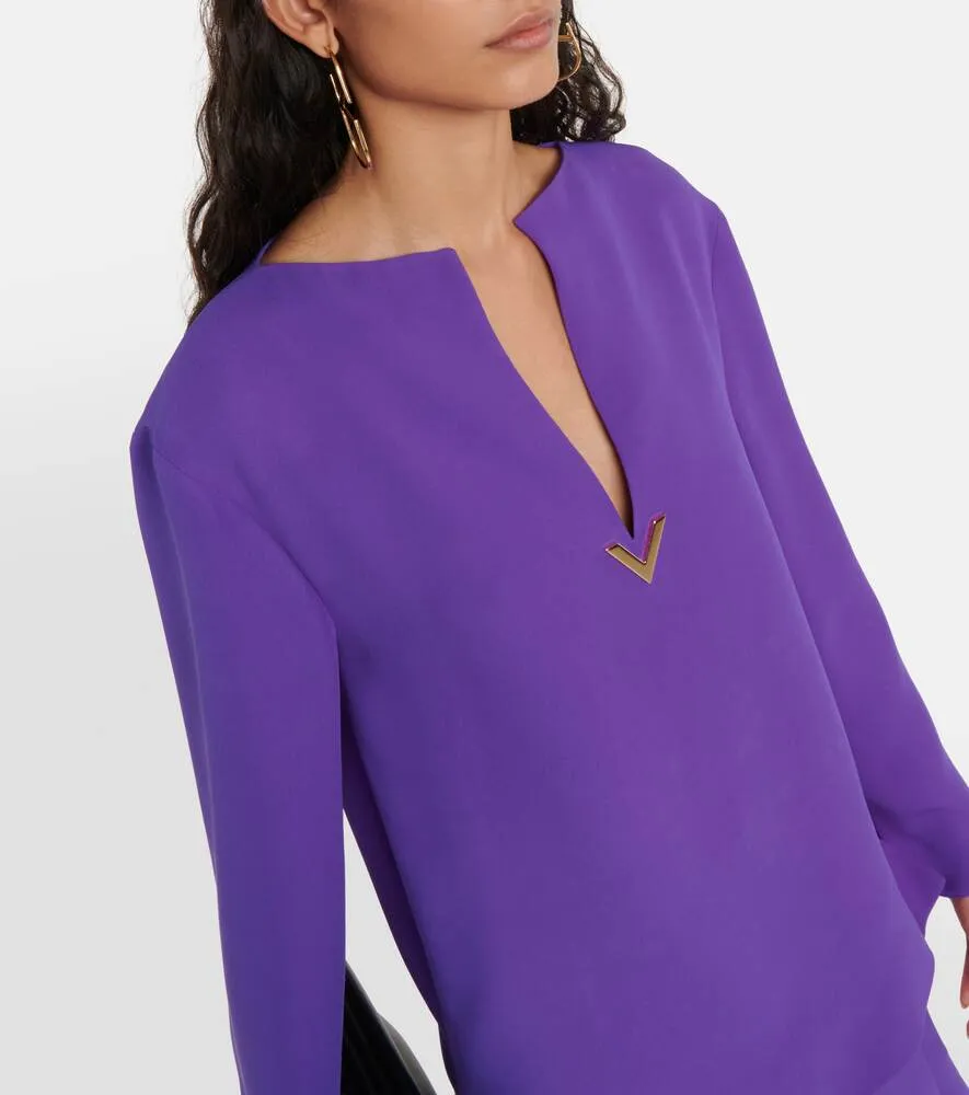 Cady Couture silk blouse VALENTINO, purple