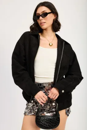 Campus Oversized Bomber Jacket