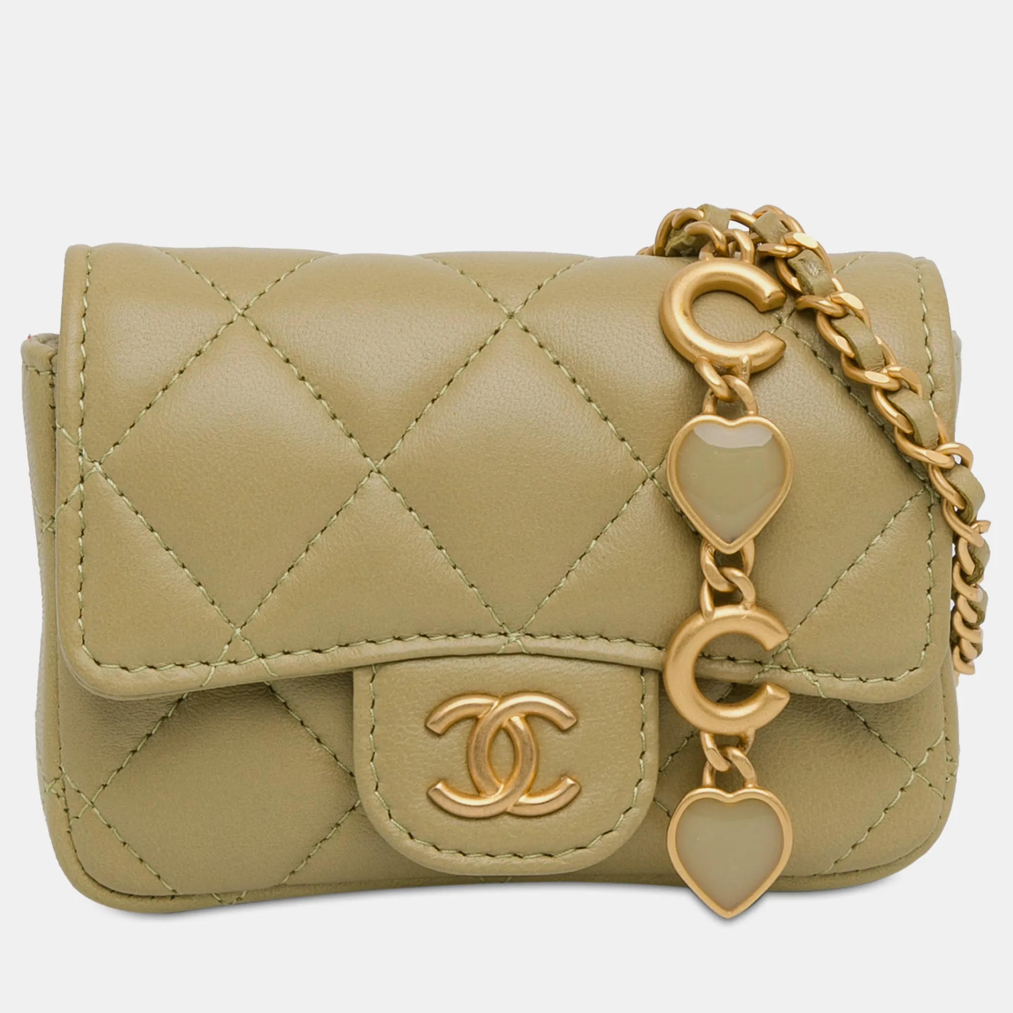 CC Quilted Calfskin Belt Bag