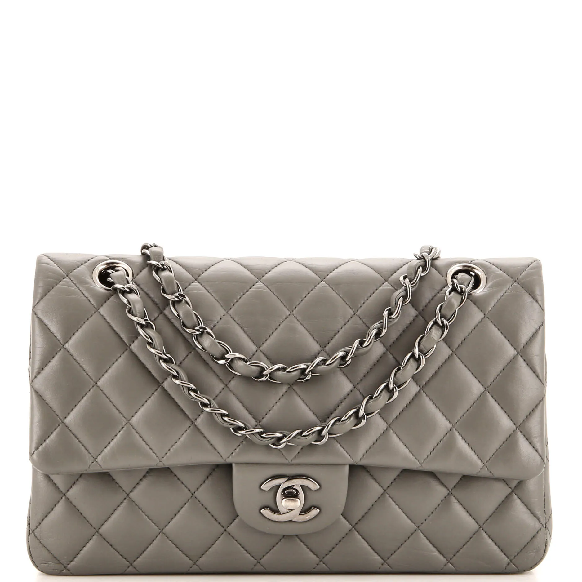 CHANEL Classic Double Flap Bag Quilted Lambskin Medium