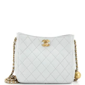 CHANEL Pearl Crush Chain Hobo Quilted Lambskin Small