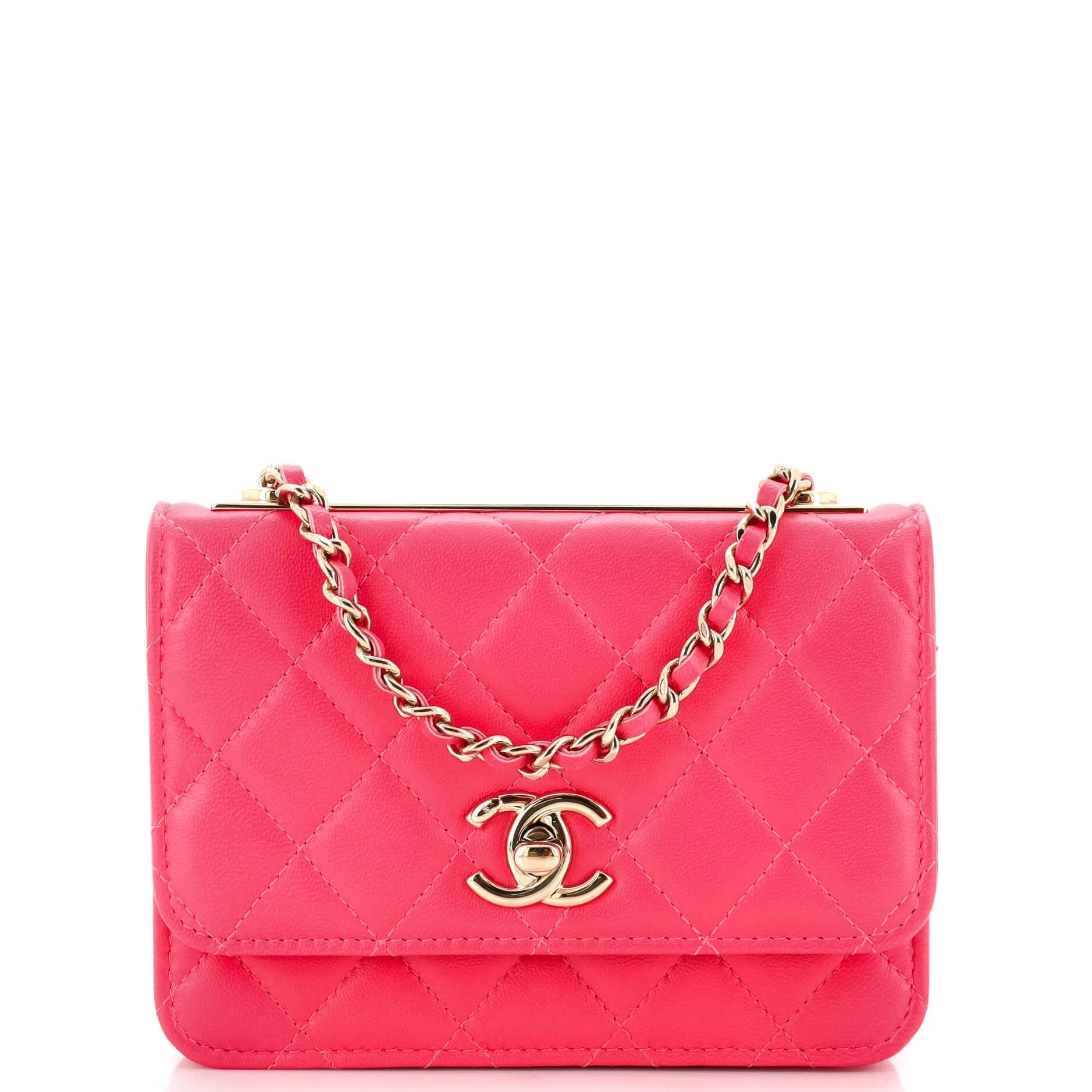 CHANEL Trendy CC Wallet on Chain Quilted Lambskin Mini