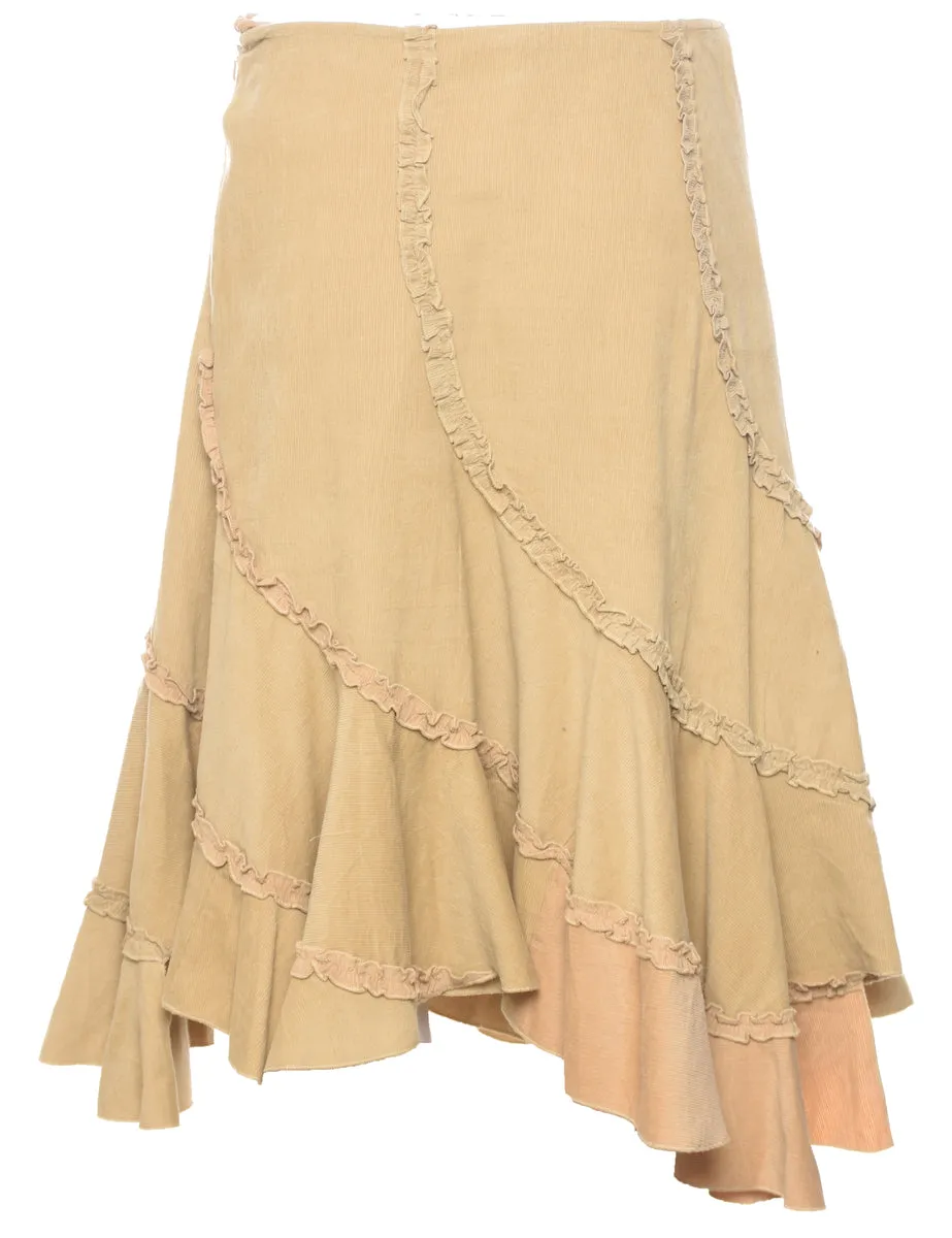 Corduroy Flared Skirt - M