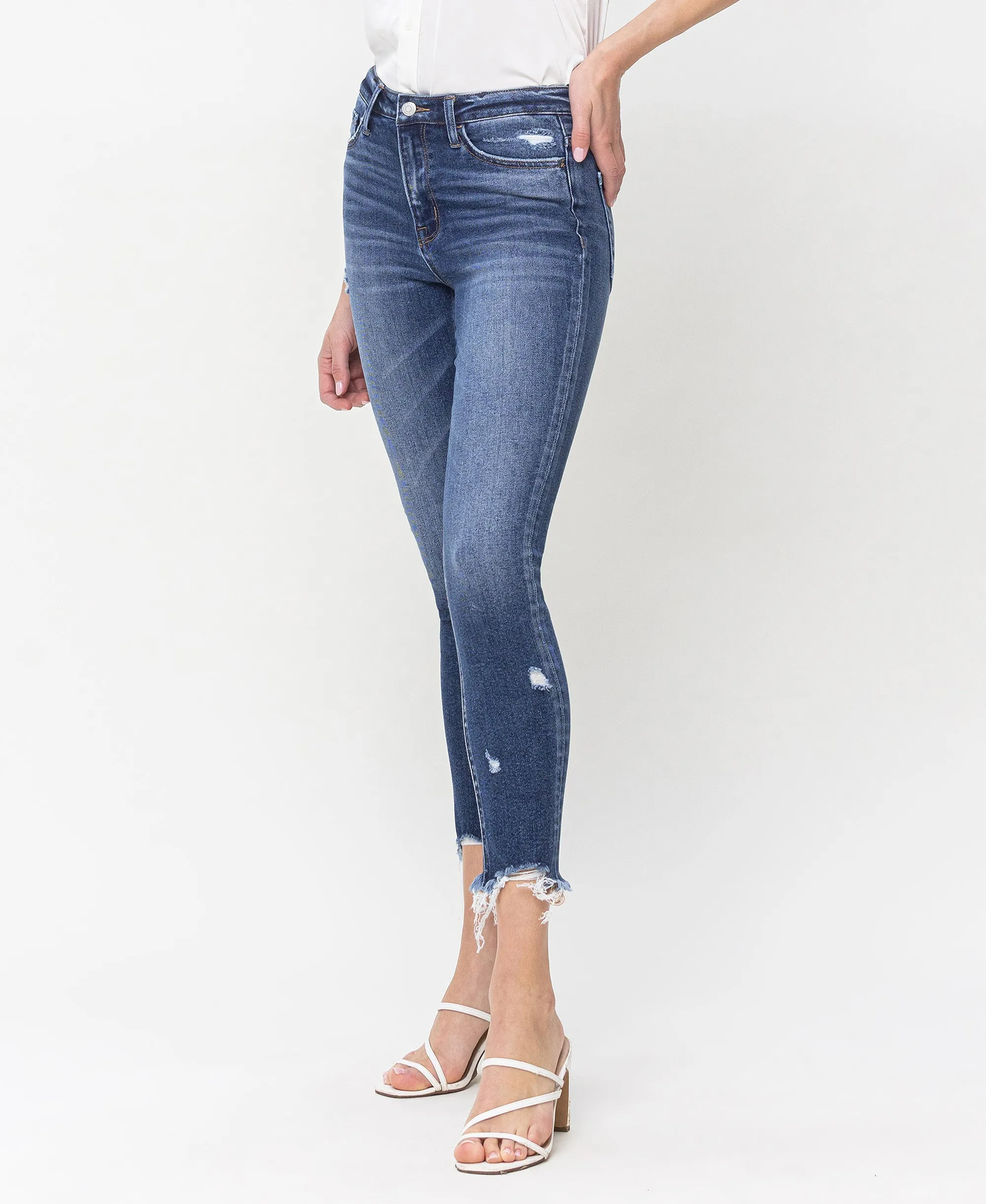 Counter Attack - High Rise Crop Skinny Jeans