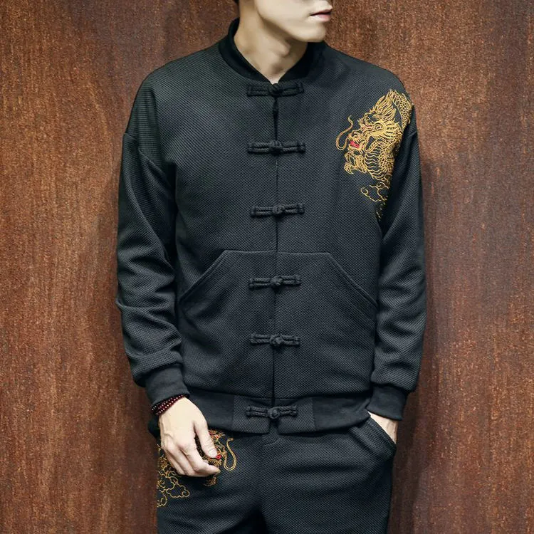 Dragon Embroidery Bomber Jacket Unisex