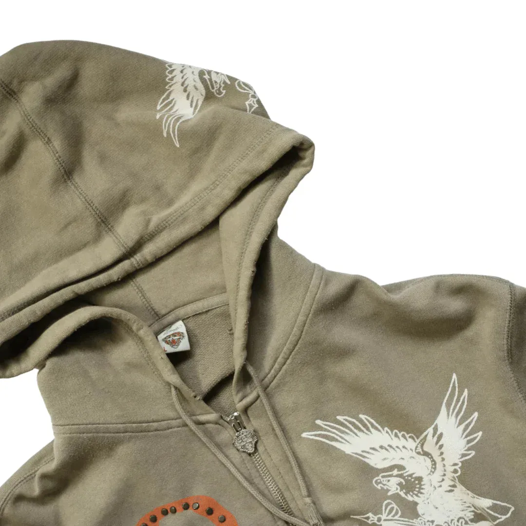 ED HARDY AMERICAN EAGLE HOODY  (M)