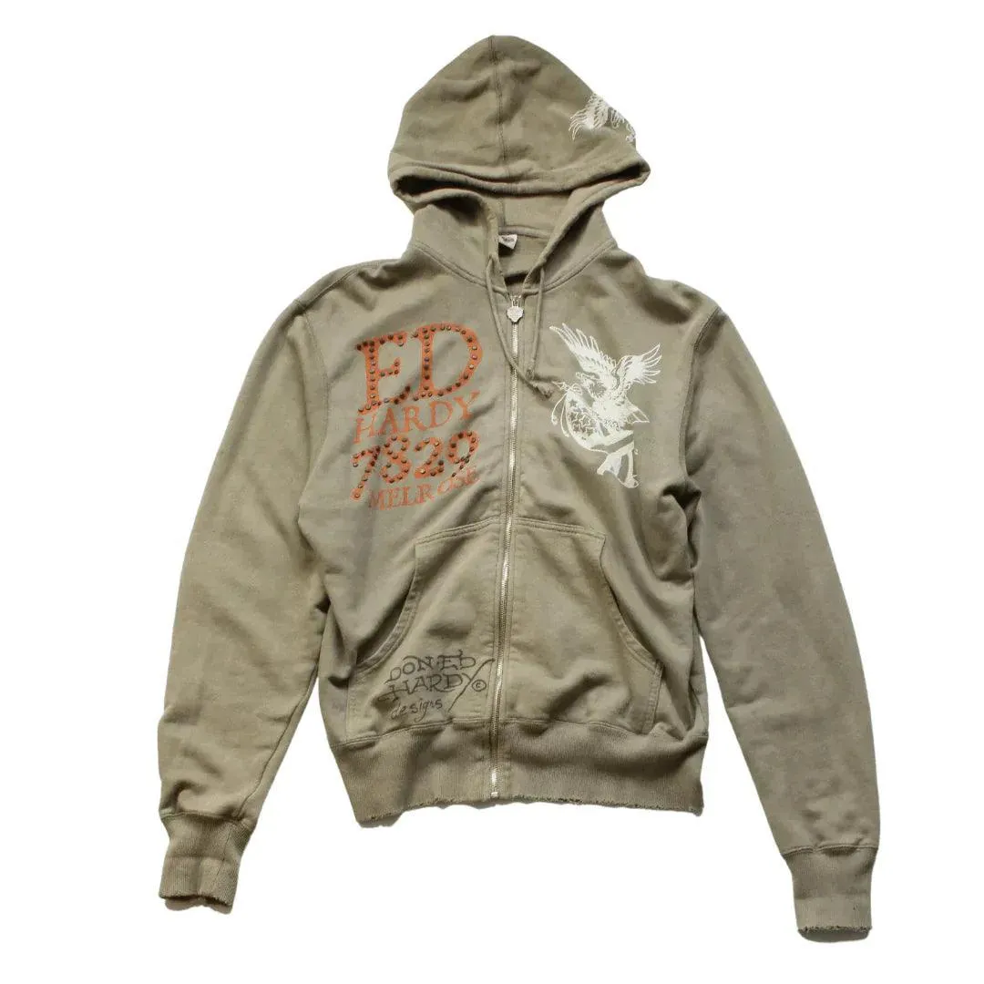 ED HARDY AMERICAN EAGLE HOODY  (M)