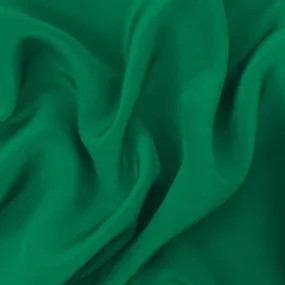 Emerald Green Famous Designer Silk Crepe De Chine Woven Fabric