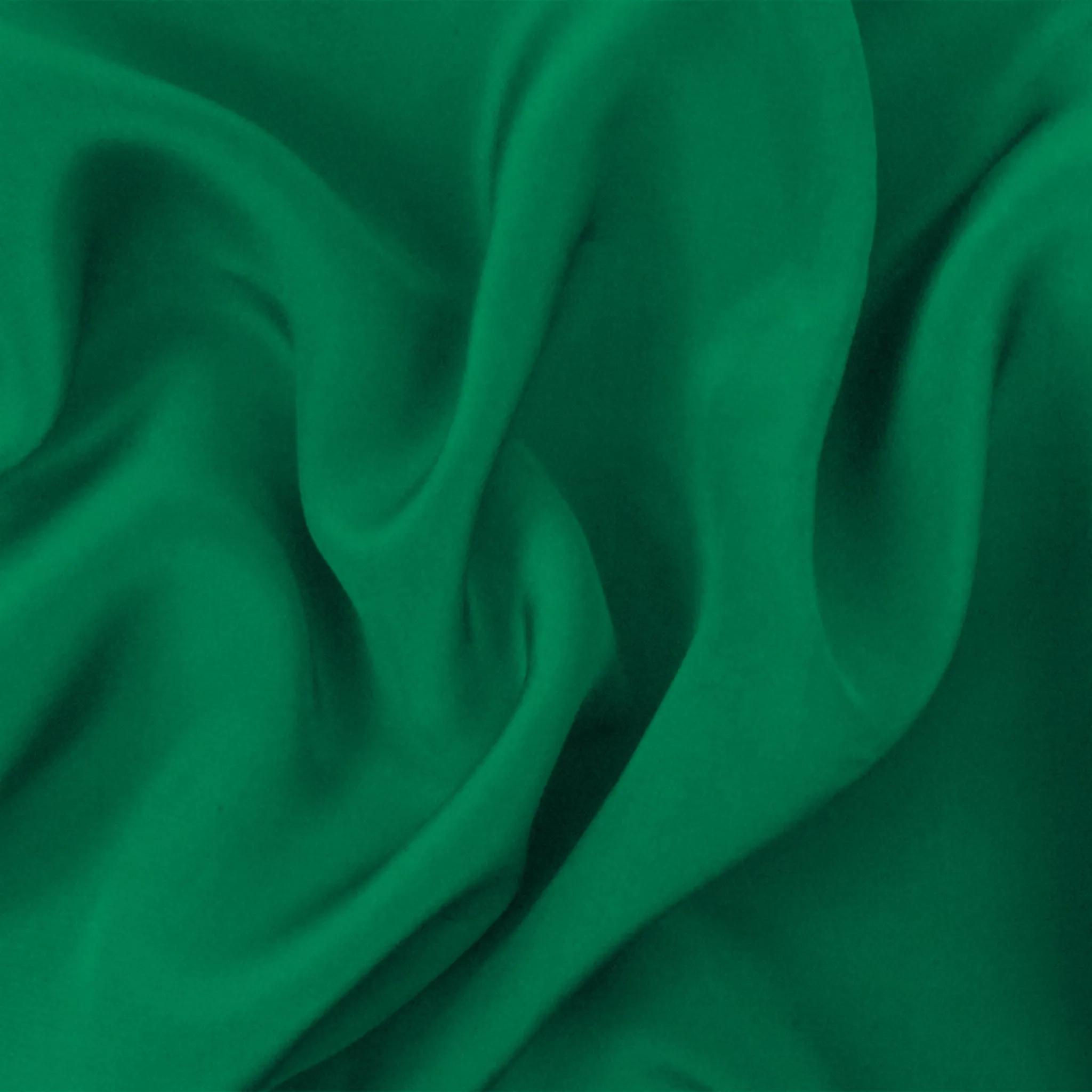 Emerald Green Famous Designer Silk Crepe De Chine Woven Fabric