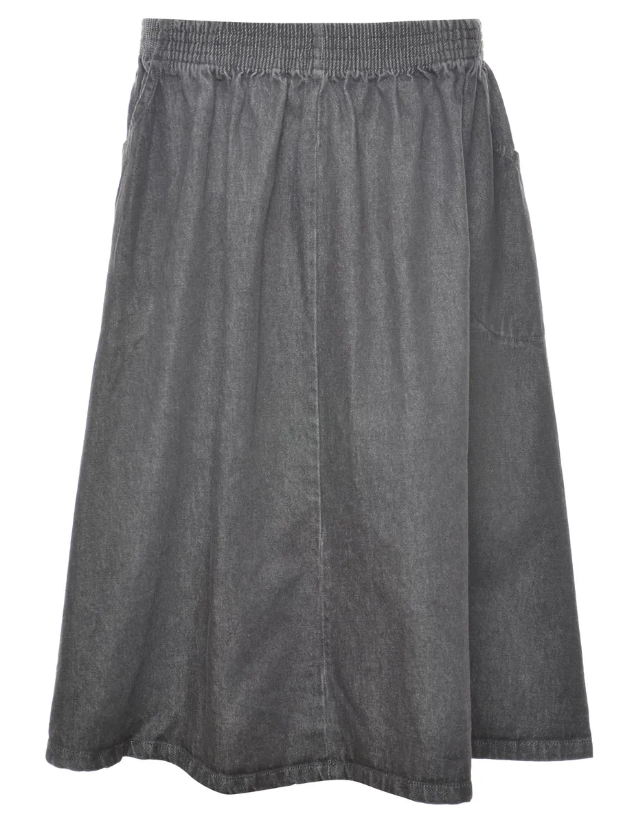 Flared Denim Skirt - M