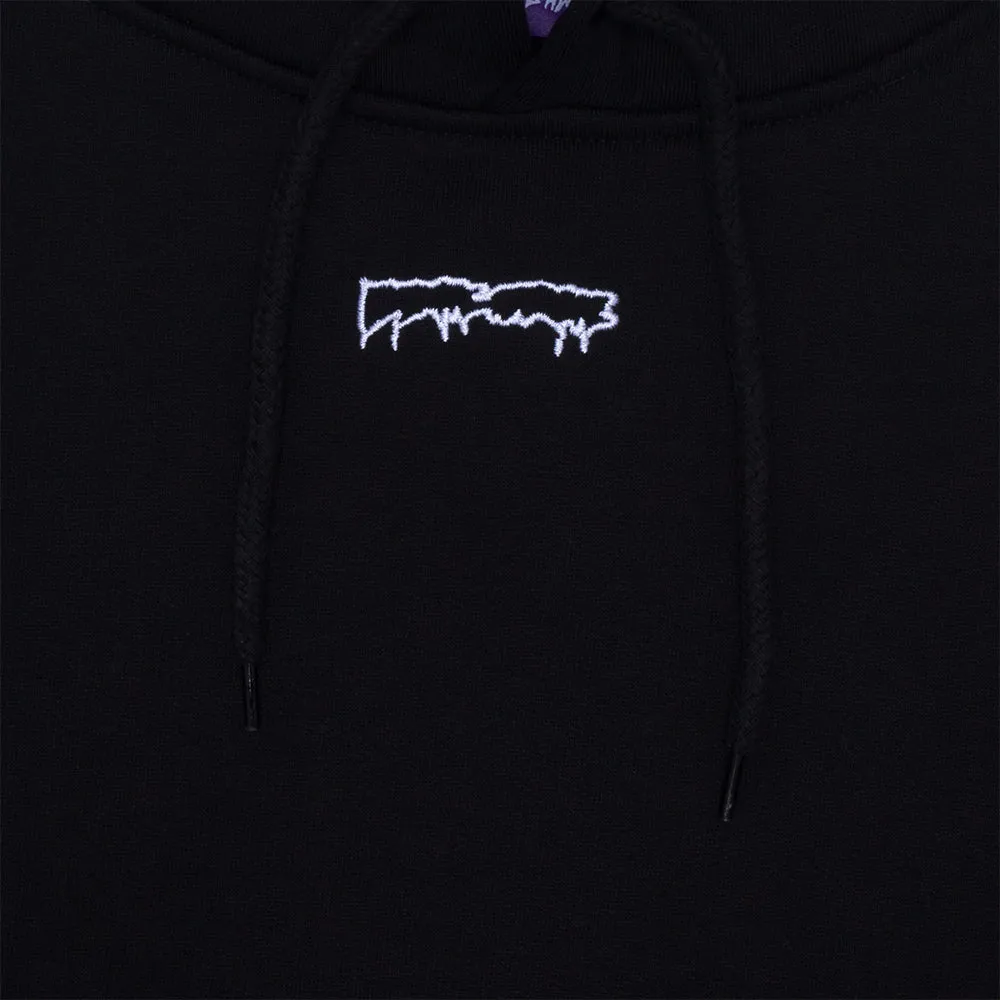 FUCKING AWESOME OUTLINE DRIP LITTLE LOGO HOOD // BLACK