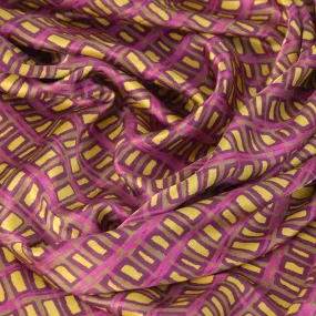 Geometric Printed Silk Satin 3370