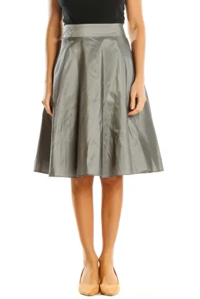 Gray Brunch Flared Skirt