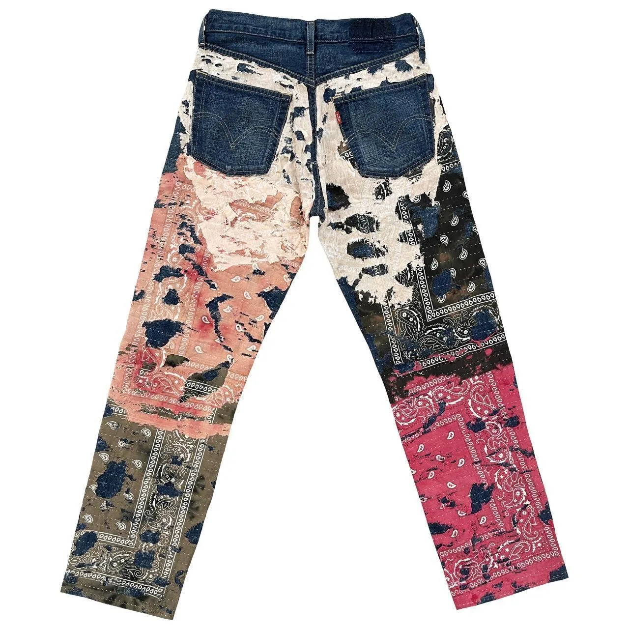 Japanese Boro Sashiko Bandana Jeans