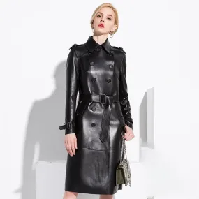 Leather Trench Coat women