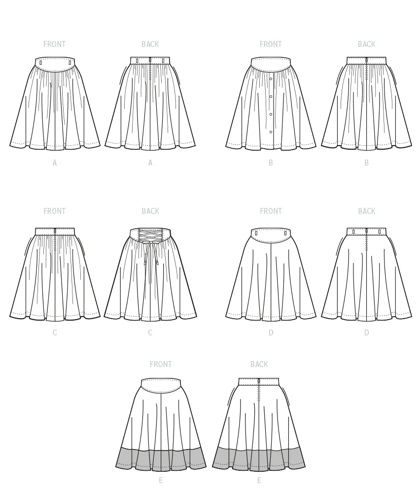 McCall's 8319 sewing pattern 80's Skirts