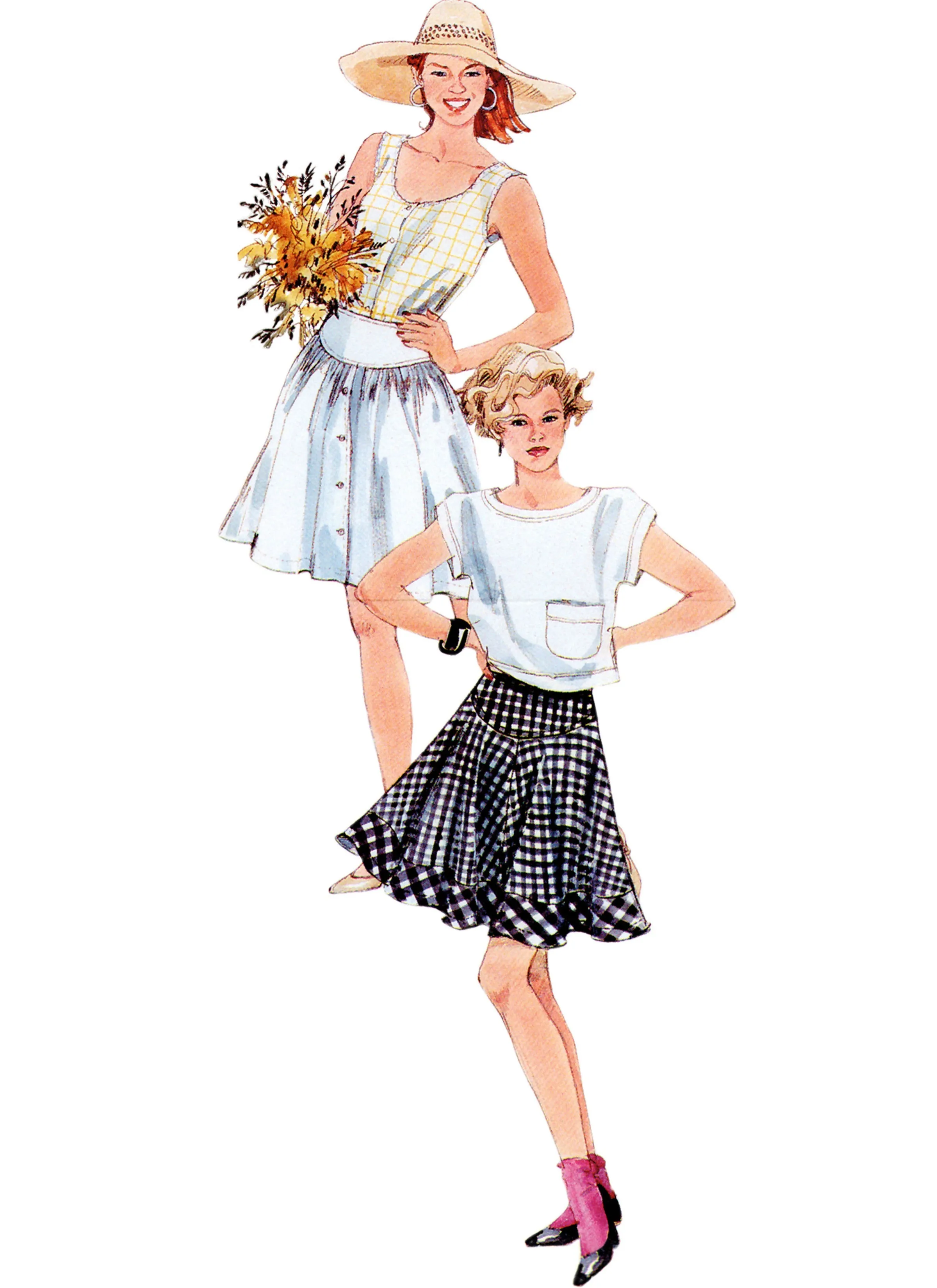 McCall's 8319 sewing pattern 80's Skirts