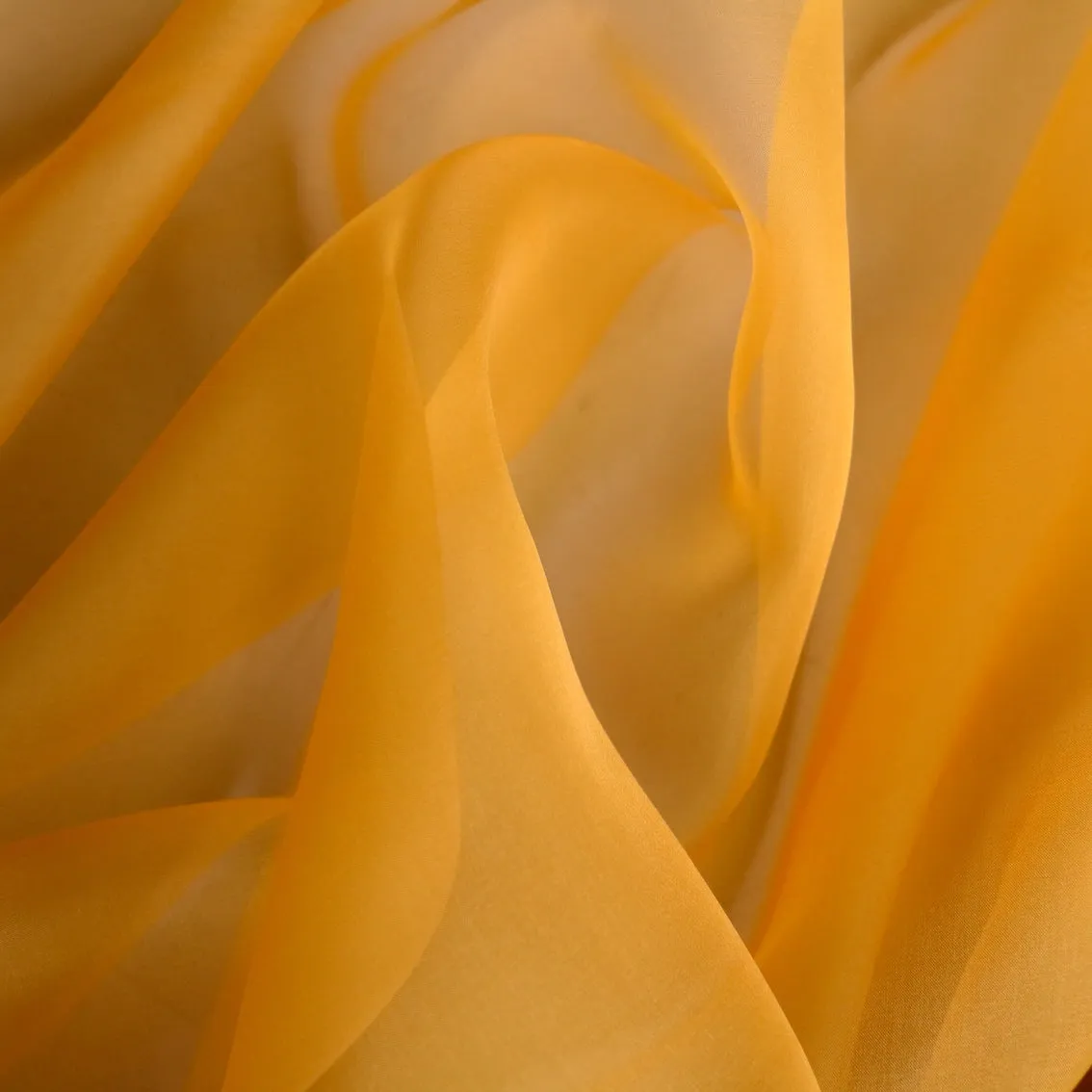 Mimosa Yellow Silk Organza