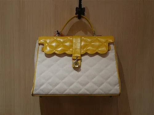 My Flat In London Quilted Yellow Handbag