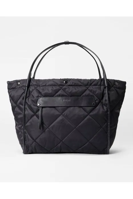 MZ Wallace Quilted Madison Shopper Large 1404B1682 | Black Rec