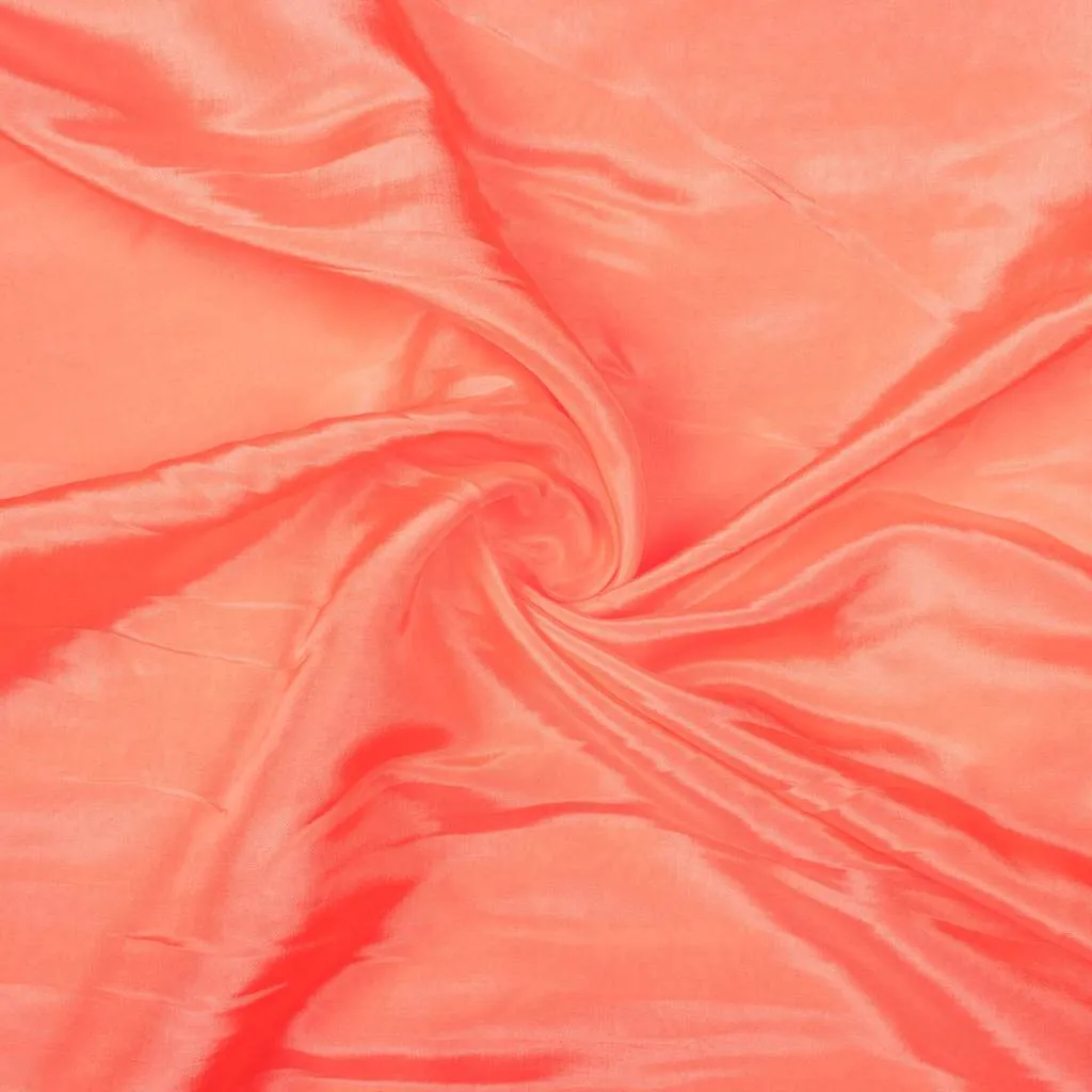 Peach Upada Silk Fabric