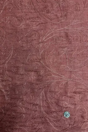 Rose Dawn Embroidered Silk Linen MEMT-018-28