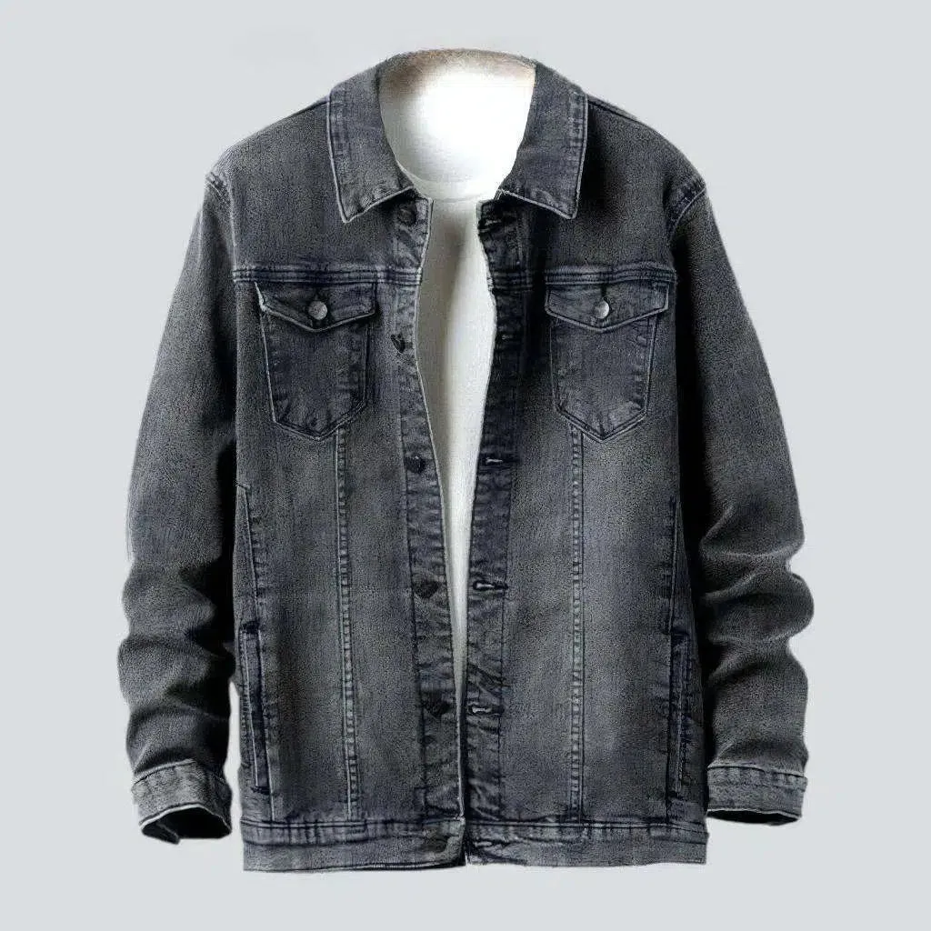 Sanded men's jean jacket