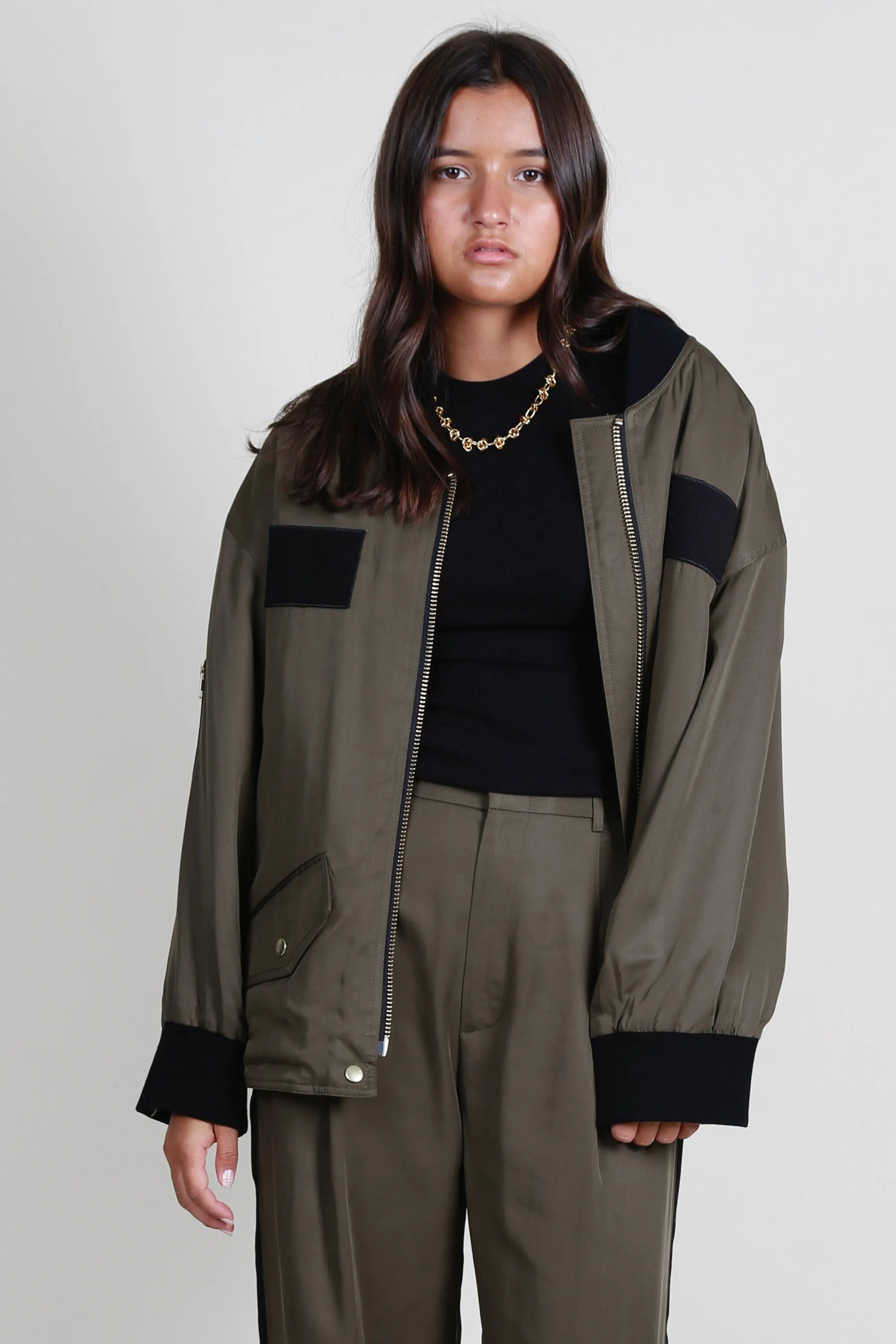 SMYTHE | Oversized Bomber - Canteen