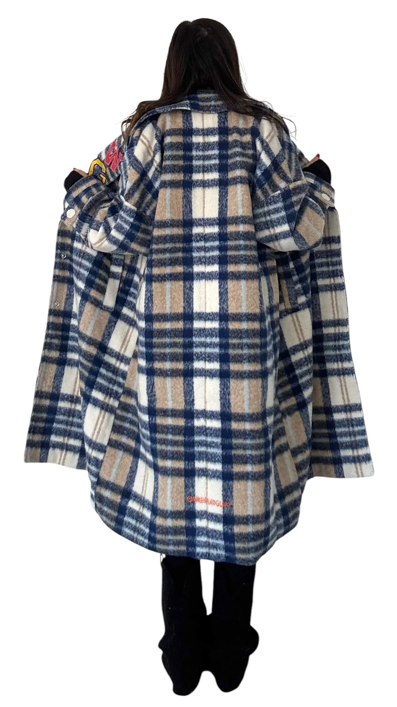 'Team W G' Painted Flannel Coat