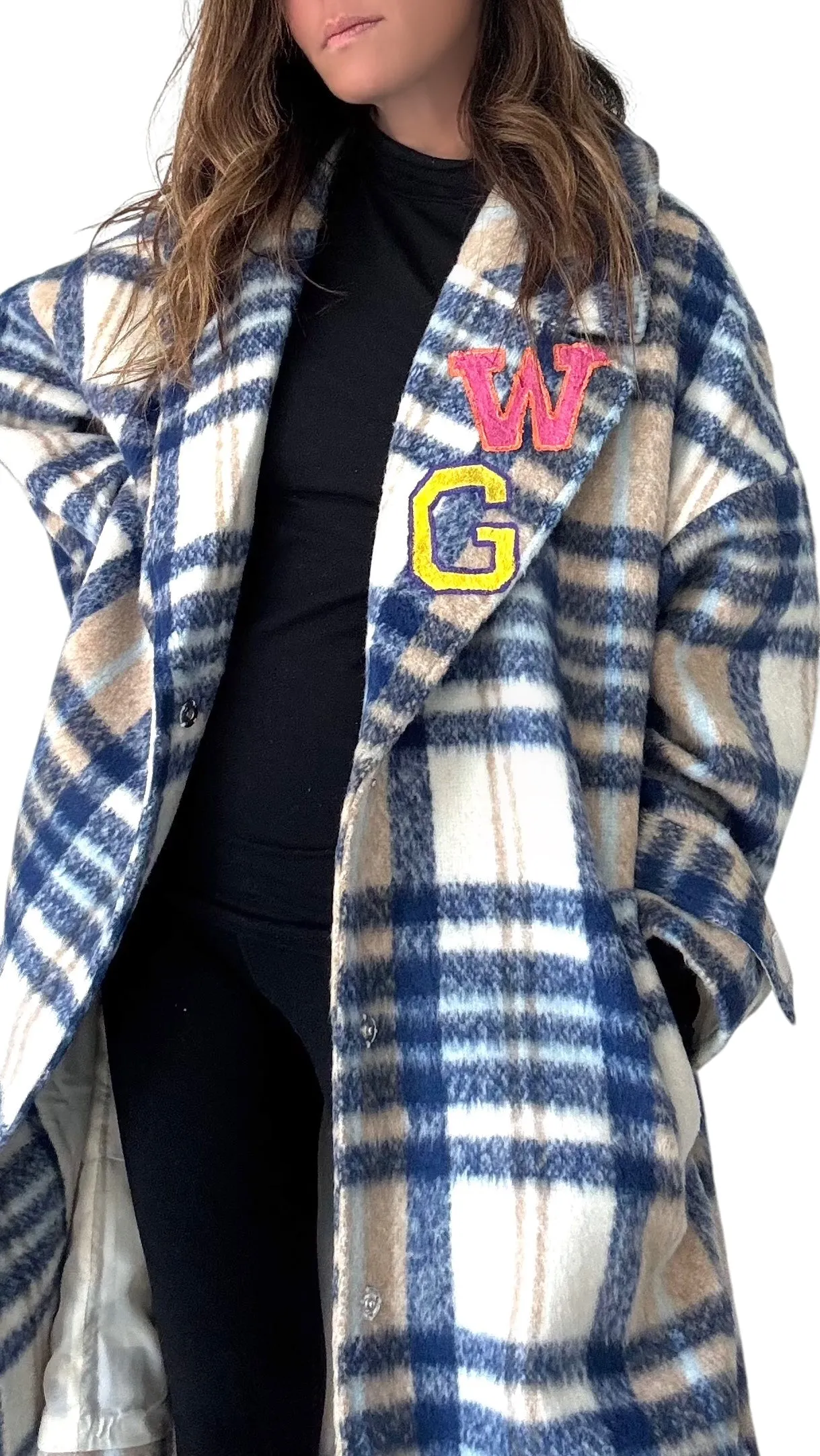 'Team W G' Painted Flannel Coat