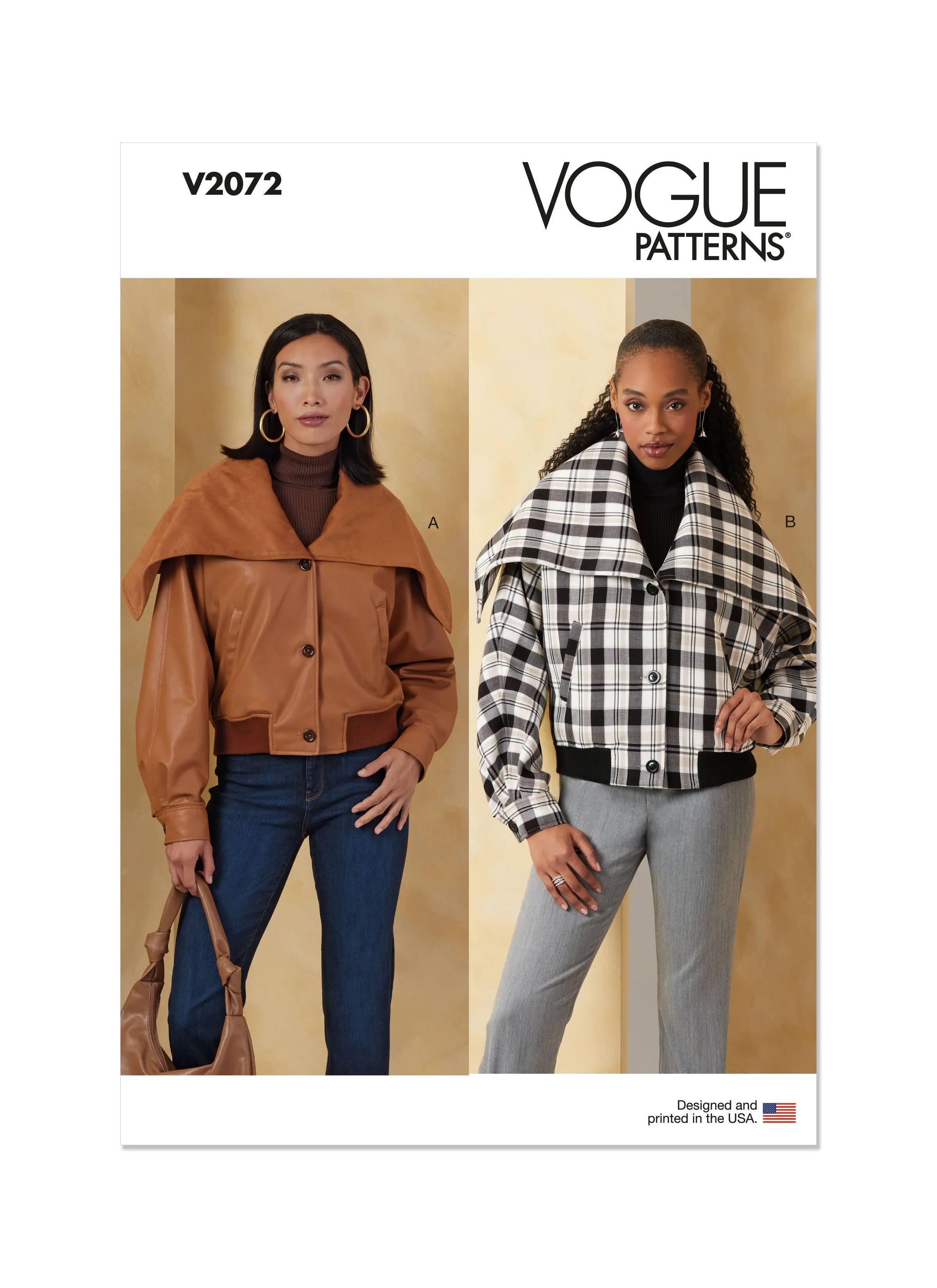 Vogue Sewing Pattern 2072 Misses' Bomber Jackets