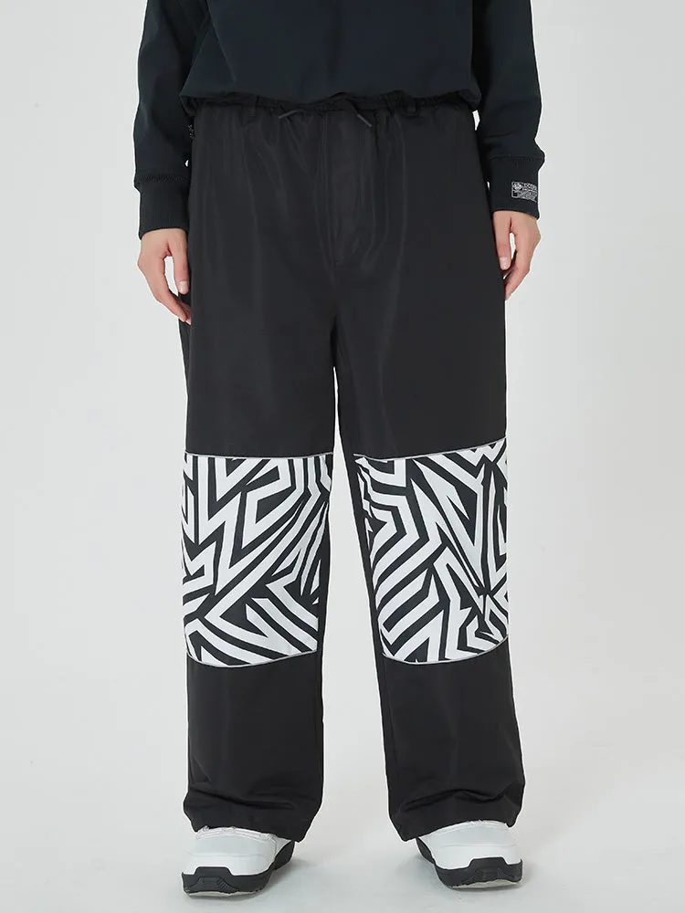 Women's Swaggy Knee Reflective Graphic Panel Cargo Snow Pants