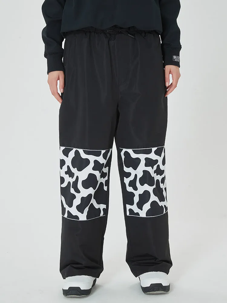 Women's Swaggy Knee Reflective Graphic Panel Cargo Snow Pants