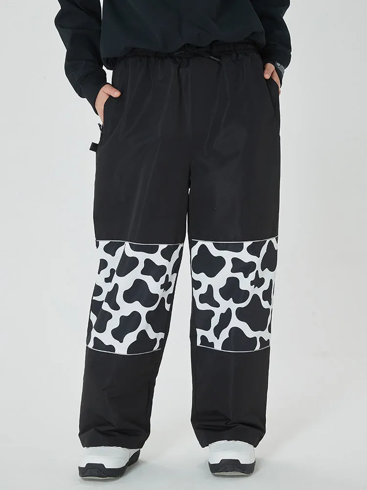 Women's Swaggy Knee Reflective Graphic Panel Cargo Snow Pants